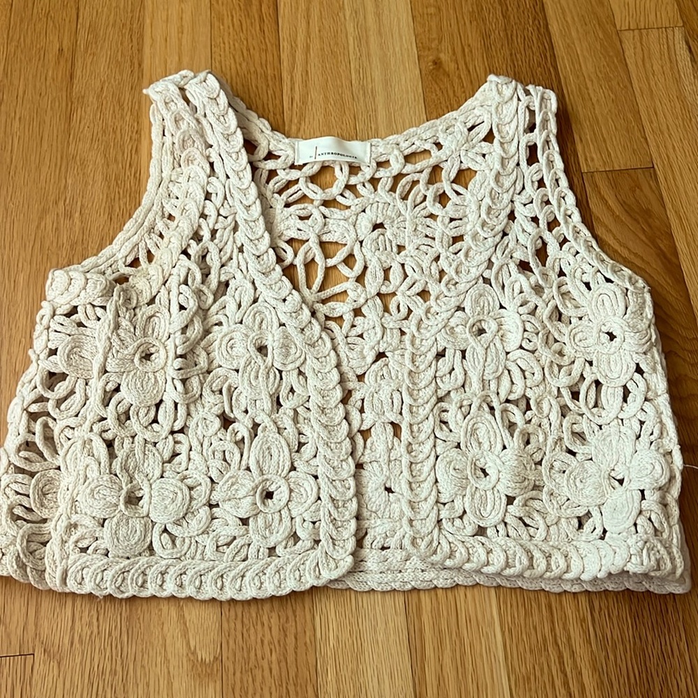Cream sweater vest